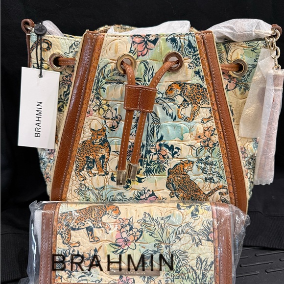 Brahmin Handbags - Brahmin Souvenir Pathera Floral and Animal Print bag and Wallet SET